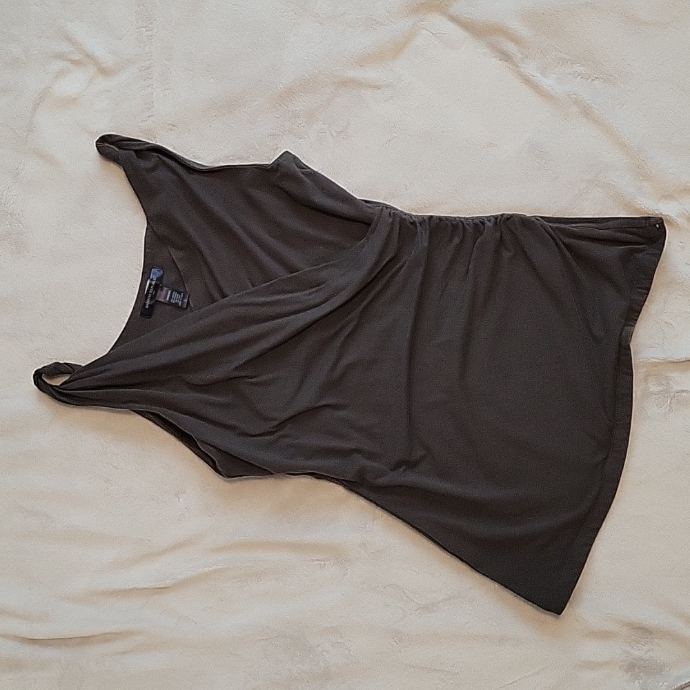 Banana Republic charcoal gray cross over, twist strap tank size small